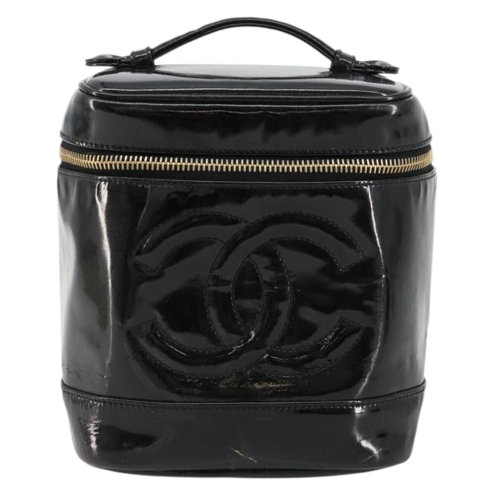 Chanel Vintage Timeless Cosmetic Case Patent Tall